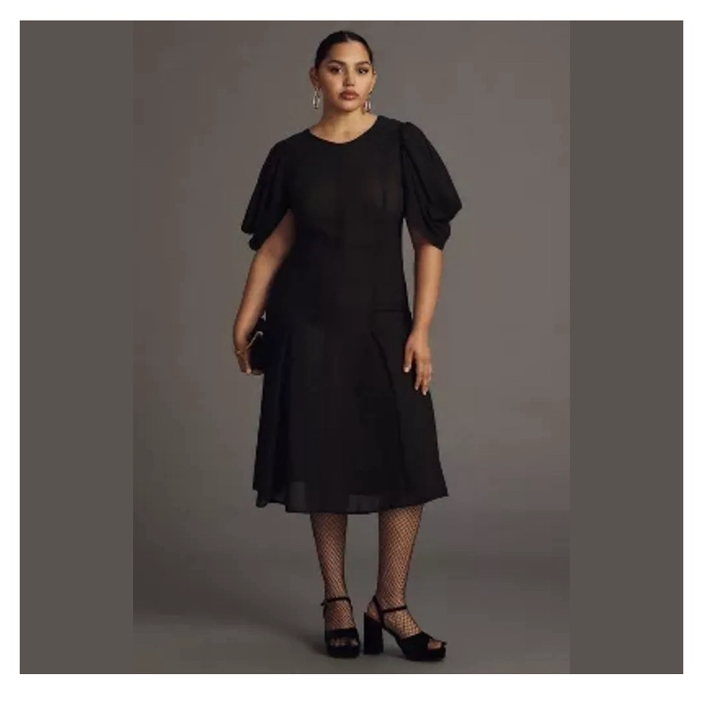 Anthropologie Modern Sheer Midi Dress - Picture 2 of 15